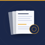 A stack of application documents with an official seal